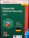 Kaspersky Internet Security 2017 Upgrade 1 Gerät - 1 Jahr + Handbuch (PDF) NEU