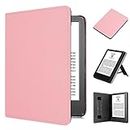 GTOMY Case for KiƞԀlⱸ 6" E-Reader (11th Generation-2022) E-Reader, Soft PU Leather Cover with Auto Wake/Sleep Hand Strap Foldable Stand, Incompatible iPad 6ʺ eReader, Pink