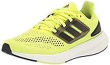 adidas Men's Pureboost 22 Running Shoe, Solar Yellow/Black/White, 6