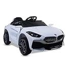 SBT Small Boy Toys Z Car Battery Operated Ride on car for Kids with Remote & Manual Drive (1-6 Yrs) White
