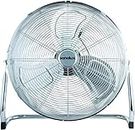 Senelux Floor Fan - Chrome Gym Fan - 16-inch Electric Portable Cooling Fan for Home/Gym/Office Use - 3 Speed Settings with Tilting Feature - High Velocity Cold Air Circulator