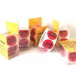 35mm Round Promotional Sales Label Discount Retail Peel Off 500Stickers Per Roll