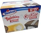 Hostess Twinkies & Cupcakes (16 Twinkies & 16 Cupcakes), Individually Wrapped, 32 Total