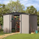 Outdoor Metal Storage Shed with Sliding Door Metal Garden Shed for Yard