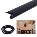 Muzata Black 3/4 Inch x 25 Ft Center Barb Tee Moulding T Molding for Tables Game and Arcade Machines Decorative Edging Shelf Guarding M023