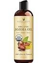 Handcraft Blends USDA Organic Jojoba Oil - 8 Fl Oz - 100% Pure and Natural - Premium Grade Oil for Skin and Hair - Anti-Aging Oil - Cold-Pressed and Hexane-Free