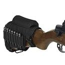 HOUSON Rifle Buttstock, Cartridge Holder Hunting Shooting Tactical Cheek Rest Pad Buttstock Cheek Holder for Outdoor Shooting Hunting Black
