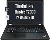 Lenovo Thinkpad P17 Mobile Workstation Laptop (17.3" FHD IPS, Intel 6-Core i7-10750H, 64GB RAM, 2TB PCIe SSD, Quadro T2000 4GB Graphics) Backlit, Thunderbolt, Fingerprint, Windows 10 / 11 Pro