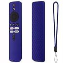 Oboe Silicone Tv Remote Cover Compatible with Redmi Tv 4k Ultra 43 inch/Xiaomi OLED Series 55 inch/Xiaomi 5A Series 32/40/43 inch Remote Protective Case with Loop (Dark Blue) [Remote NOT Included]