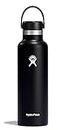 Hydro Flask Cantimplora Isotérmica Botella Térmica Acero Inox, 621ml (21oz), Tapa Hermética, Negro (Black)