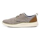 Skechers Men's Status 2.0 Pexton Boat Shoes, Grey Taupe Canvas Tpe, 9 UK