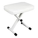 Miwayer Advanced Keyboard Bench, 4 Levels Height Adjustable Piano Stool, X-Style Piano Bench, Sponge Padded Piano Chair (Padded White)