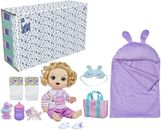 Baby Alive Bunny Sleepover 12-In Sleeping Bag Bunny Doll Bedtime Theme Blonde