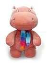 Mirada Cute Coral Scarf Hippo Soft Toy for Girls/Kids | Stuffed Plush Animal | - 25cm