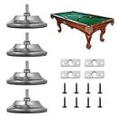 4pcs Pool Table Leg Levelers, 5-Inch Billiard Table Leg Leveling Risers, Adjustable Height, Heavy-Duty Table Leveling Feet for Pool Tables, Ping-Pong Tables, Soccer Tables