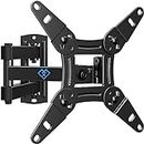 PERLESMITH TV Wall Bracket for 13-42 inch TVs, Swivels Tilts TV Wall Mount for Flat & Curved TV，VESA 75x75mm to 200x200mm up to 20kg