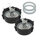 2 Pack of Blender Replacement Parts Blender Ice Crusher Blade with 2 Jar Base Cap and 4 Rubber O Ring Sealing Ring Gasket,Compatible with Aspas Para Licuadora Oster Osterizer Blender Blade Parts