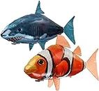 Air Swimmer Shark Large Remote Control Flying Fish Inflatable Clown Fishc Indoor Entertainment Kids Toys 2 Pack