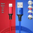 Heavy Duty Fast Charging Charger Cable For iPhone 7 8 11 12 13 14 Plus USB Cord