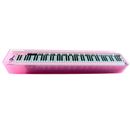 Kit righello design tastiera a tema musicale con 12 matite - custodia rosa