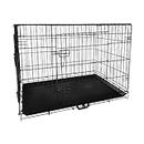 Signzworld Puppy Dog Crate 2 Doors 36 inch with Removal Tray Folding Metal Pet Training Cage Animal Carrier Large