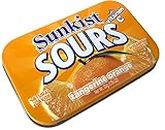 Sunkist Sours Tangerine Orange, Vitamin C, Sugar Free Sour Candy, 1.76 Ounce Tin - 6 Count Tray