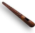 Mouth Woodwind Flute Wooden Traditional Hand Carved, Great Sound Indian Musical Instrument Brown Color 13 Inch