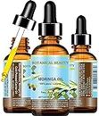 MORINGA OIL . 100% Pure / Natural / Undiluted Cold Pressed Carrier Oil. 0.5 Fl.oz.- 15 ml. For Skin, Hair, Lip and Nail Care. "Moringa Oil is a nutrient dense, high in palmitoleic, oleic and linoleic acids, moisturizing fatty acids and vitamins A, C and E."