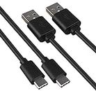 2-Pack Type C Charger Cable Compatible with Kindle E-readers,Fire Tablets,HD 10 9th 11th Generation,HD 8 10th Gen,8 Plus Kids Edition (2019,2020,2021),Kids Pro,HD7 2022,Max 11 2023,USB-C Charging Cord