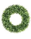 DDHS 32 inch Boxwood Wreath, Artificial Large Summer Wreaths for Front Door with Yellow Cloth can DIY Shaped, Spring or Summer Wreaths for Hanging in The Shop, Farmhouse, Roof Green Wreath Decoration