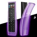 Fintie Remote Case for Vizio XRT136 Smart TV Remote, Casebot Lightweight Anti-Slip Shockproof Silicone Cover for Vizio XRT136 LCD LED TV Remote Controller, Purple- Glow in The Dark
