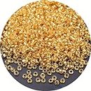 3mm 100g High Quo Gold Filled Glass Rice Beads Glass Seed Beads Loose Beads for Handmade DIY Jewelry, Clothing Beads Accessories