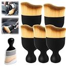 HIDRUO Woobrooch Car Interior Dust Sweeping Soft Brush, Car Cleaning Brush Interior, Car Duster Brush Car Accessories for Dashboard, AC Vents, Leather, Scratch-Free (5PCS)