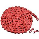 ZONKIE Single-Speed Bicycle Chain 1/2 x 1/8 Inch 116 Links (Red, 1/2" ×1/8" 116 Links)