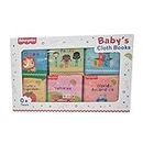 Fisher Price Baby's Cloth Book set of 6 - Animals, Family,Toys, Fruits & Vegetables, Vehicles , World Around Us