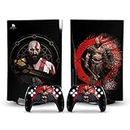 GADGETSWRAP PS5 Skin Protective Wrap Cover Vinyl Sticker Decals for Playstation 5 Disk Version Console and Two Dual Sense 5 Sticker Skin PS5 Skins Console and Controller (God of War)