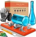 Bottle Cutter & Glass Cutter Bundle - DIY Machine for Cutting Wine, Beer, Liquor, Whiskey, Alcohol, Champagne, Water or Soda Round Bottles & Mason Jars to Craft Glasses - Accessories Tool Kit, Gloves