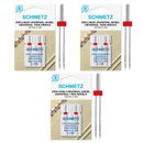 Schmetz Nähmaschinennadeln - Twin, 3er 2er Pack, SONDERANGEBOT/GROSSRABATT