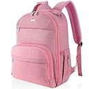 Voova Diaper Bag Backpack, Multifunction Travel Back Pack Maternity Baby Nappy Changing Bags with Changing Pad & Stroller Straps, Large Capacity,Waterproof and Stylish for Mom and Dad, Pink