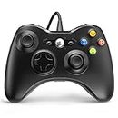 Wired Controller for Xbox 360, YAEYE Game Controller for 360 with Dual-Vibration Turbo Compatible with Xbox 360/360 Slim and PC Windows 7,8,10,11
