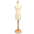 Female Mannequin Torso Dress Form, Height Adjustable Mannequin Dress Form Manikin Body Dress Model with Wooden Base, Female Dress Model for Clothing Dress Display (Type 1)