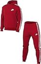 Nike M Nk Club FLC Gx HD TRK Suit Tuta Sportiva, Rosso università/Bianco, L Uomo
