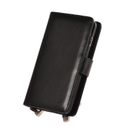 Housse neuve en cuir portefeuille rabattable noire porte-cartes pour Apple iPhone 6 6S 