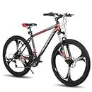 Hiland Mountain Bike,Shimano 21 Speeds Drivetrain,Aluminum Frame 26 Inch Wheels, with Disc-Brake 3/6-Spokes for Men Women Men's MTB Bicycle