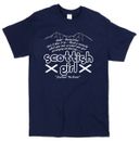 T-Shirt Schottisches Mädchen - Schottland Damen oder Kinder T-Shirt Kleidung Marineblau Top