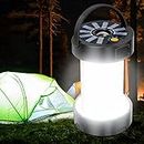 Lámpara de camping solar ZVO LED USB C linterna recargable portátil magnética lámpara de camping batería 4 modos linterna exterior para pesca al aire libre emergencia (negro)