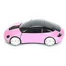 Tbest Computer Mouse Car Shaped Pinkcomputer Accessories Peripherals,Laptop Mouse Smart Carshaped Portable 2.4G Cordless Mouse with USB Receiver for Office Laptop Computer Tablet(Pink) (Pink)