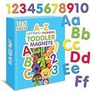 Curious Columbus - Magnetic Letters and Numbers for Toddlers - Alphabet Magnets with Numbers - Foam ABC Magnets Refrigerator - Letter Magnets for Homeschool Preschool and Kinder Classroom Supplies
