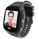 Toloso Kids GPS Tracker Watch 4G Smart for Girls Boys 3-15 Year with Tracker, Call, Voice & Video Chat, Alarm, Pedometer, Camera, SOS, Touch Screen, Birthday Gifts Kids(Excluding SIM Card), Black