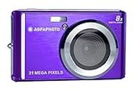 AGFA Photo Realishot DC5200 - Cámara de Fotos Digital compacta (21 MP, Pantalla LCD de 2,4 Pulgadas, Zoom Digital 8X, batería de Litio), Color Morado